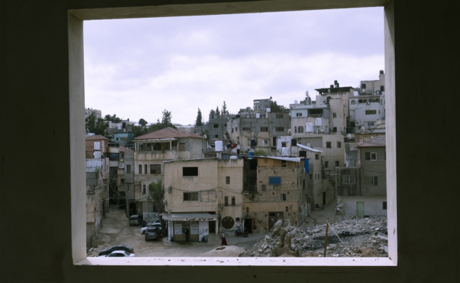 Vluchtelingenkamp Nur Shams in Tulkarem, Westelijke Jordaanoever.